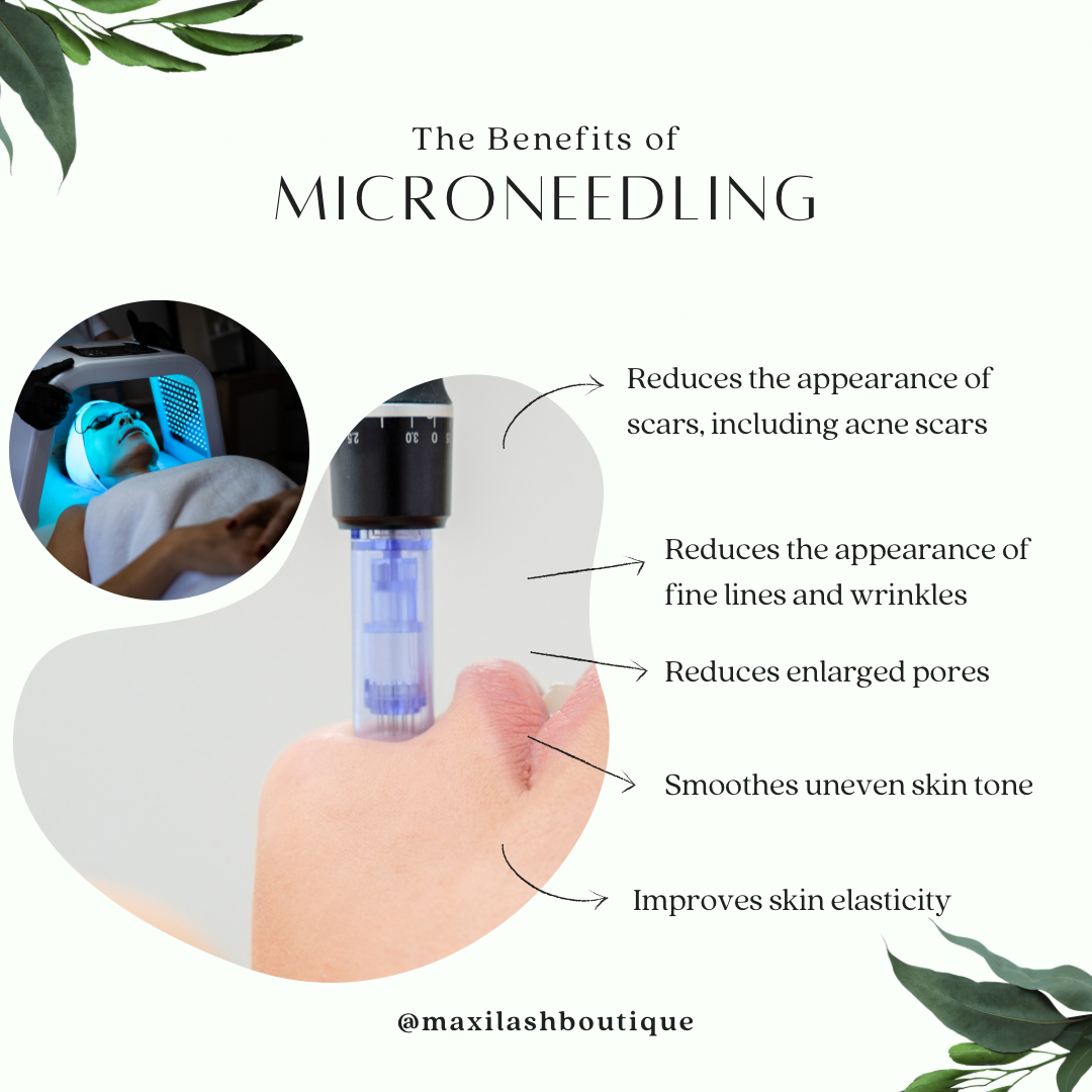 Microneedling Led Therapy MaxiLash Boutique Lashes PMU Boston